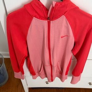 Nike Kids Two-Tone Pink Zip Hoodie - Light Pink & Hot Pink